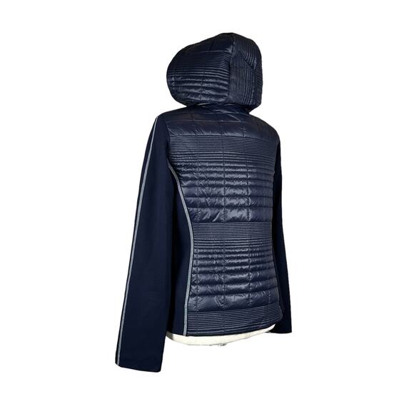 I'CONA Women's Navy Athleisure Hooded Jacket Size 14 Zip Up Sporty Comfy NWT - Picture 5 of 16